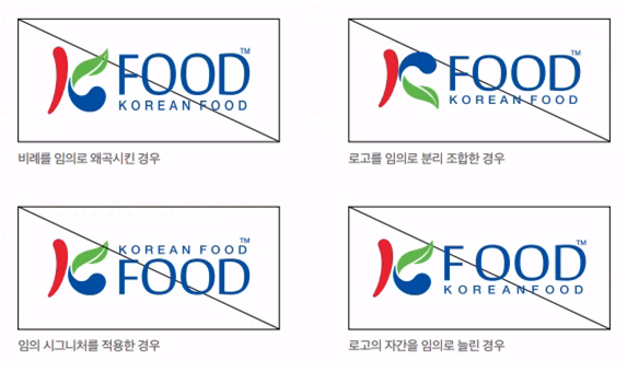 K-FOOD 로고 부적격 사용사례